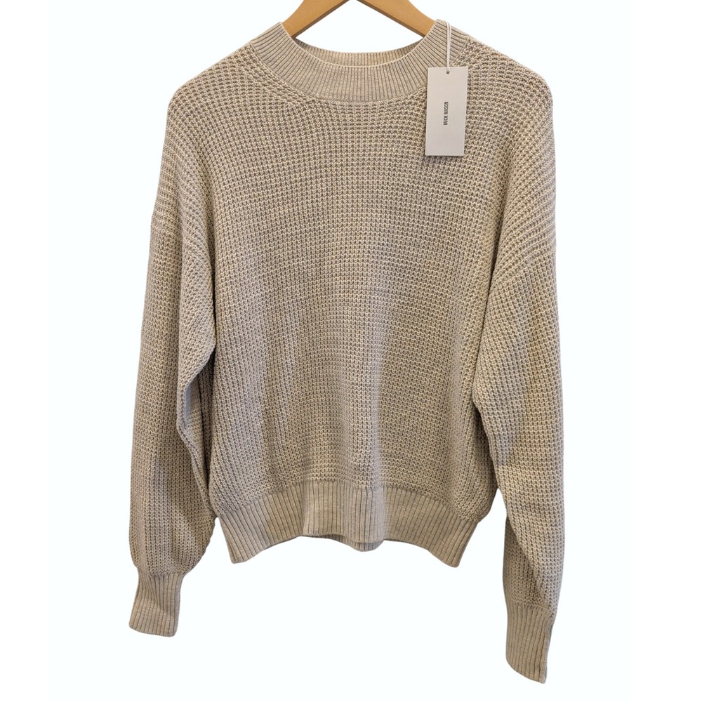 Buck Mason Seafarer Cotton Crewneck Sweater Natural Preppy Coastal Luxury Classy